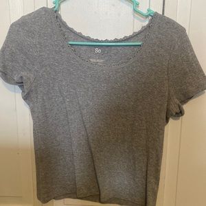 Women’s gray baby tee